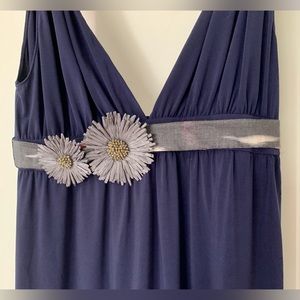 Perfect Condition Long Vera Wang Dress Navy 8